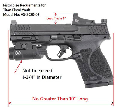 Titan Pistol Vault  Gun Size Requirements - Titan Security Products Inc.